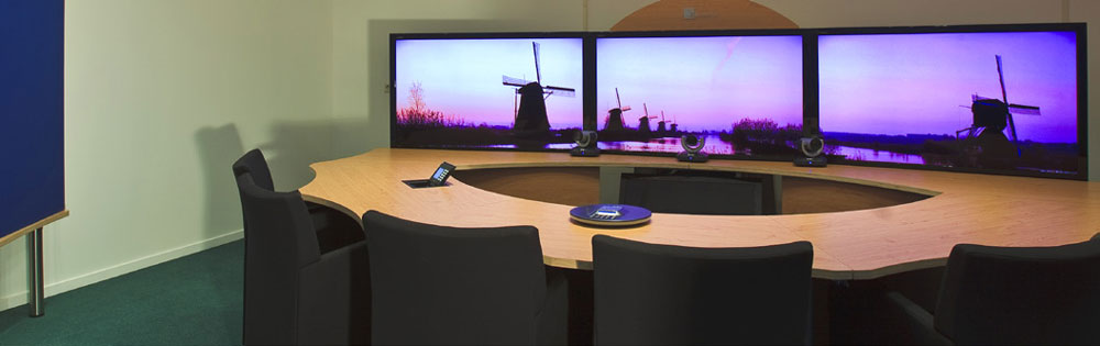 TouchLink touchpanel integrates seamlessly with the LifeSize Immersive Telepresence environment 