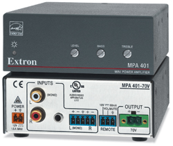 Extron MPA 401 ENERGY STAR® Qualified Mini Power Amplifier Now Shipping 