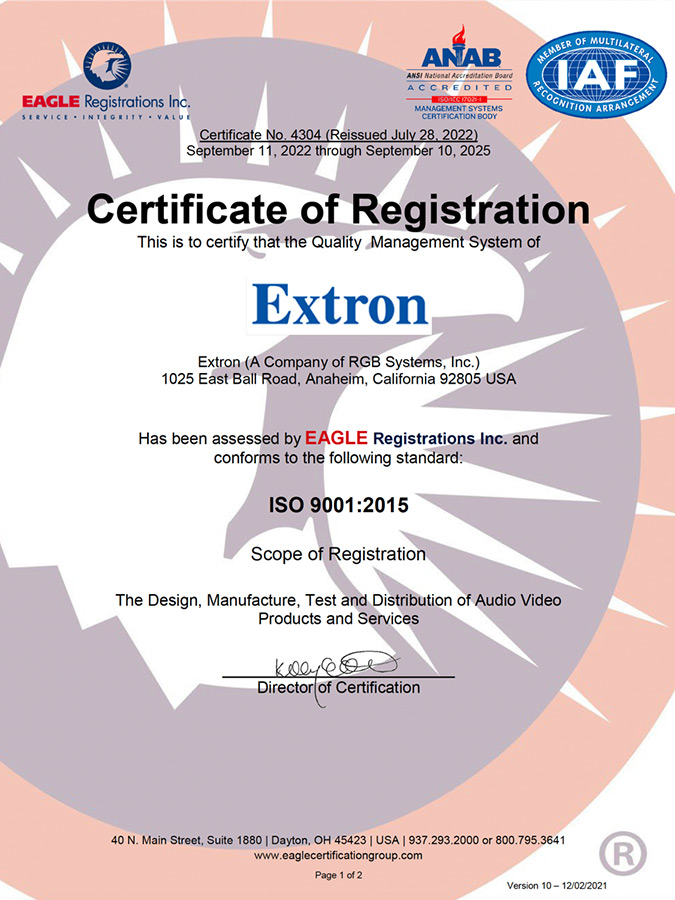 North America ISO 9001:2015