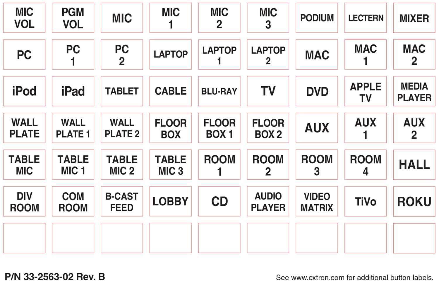 Included Button Label Sheet