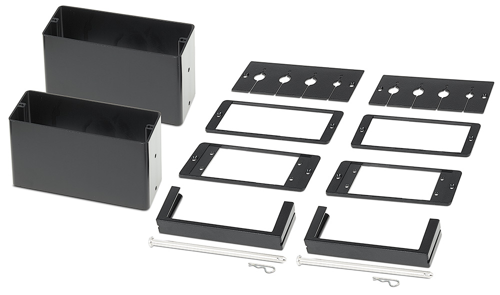 Included brackets accommodate six Retractor modules, eight AV cables, or four AAP modules