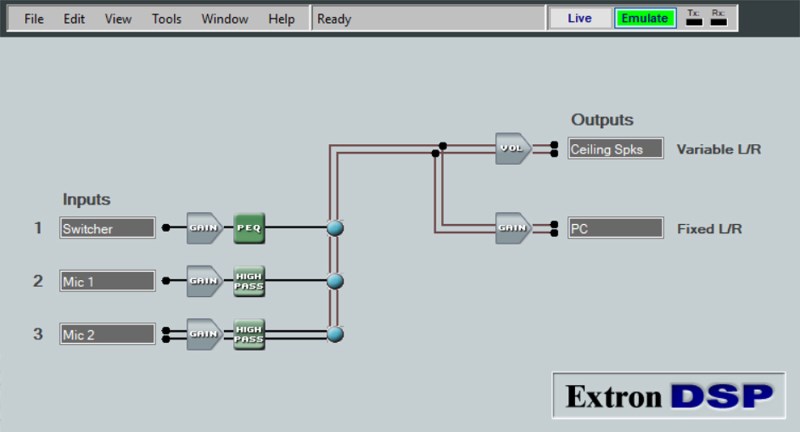 DSP Configurator Software Screen Shot