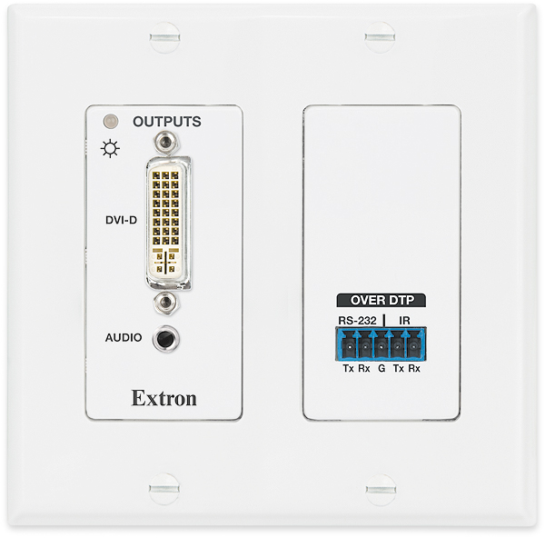 DTP DVI 230 D Rx (front)<p class="text-error small-text">Extron XTP DTP 24 shielded twisted pair cable is strongly recommended</p>