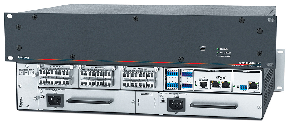 FOX3 Matrix 24x (shown with optional redundant power supply installed)