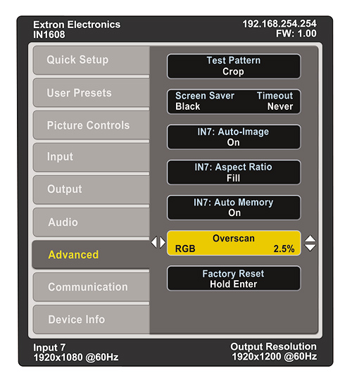 Advanced OSD