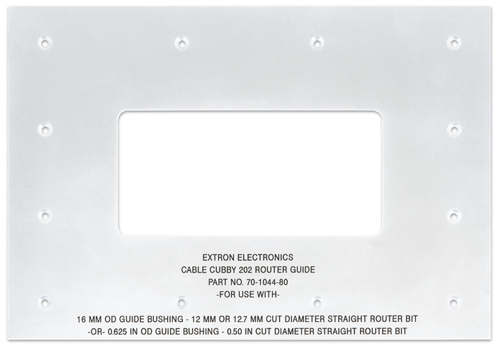 Routing Template - Cable Cubby 202