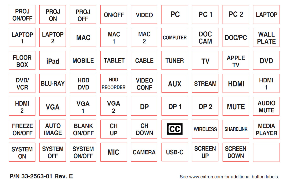 Included Button Label Sheet