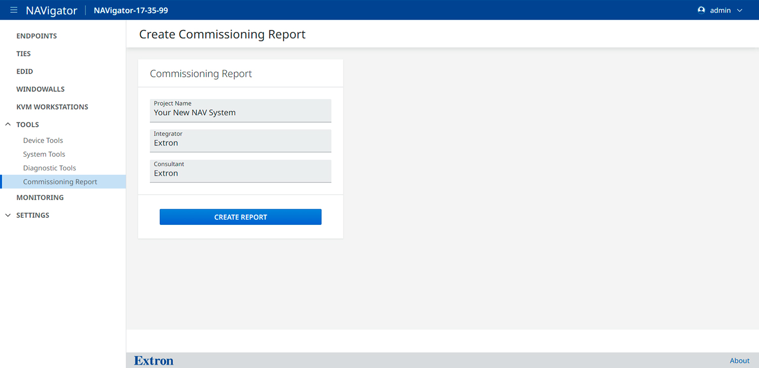 Commissioning Report