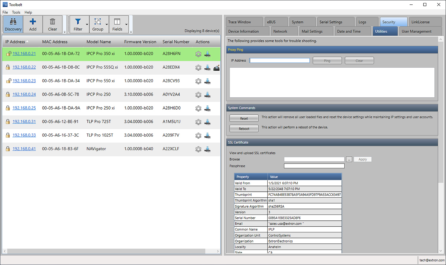 Toolbelt – Utilities Tab