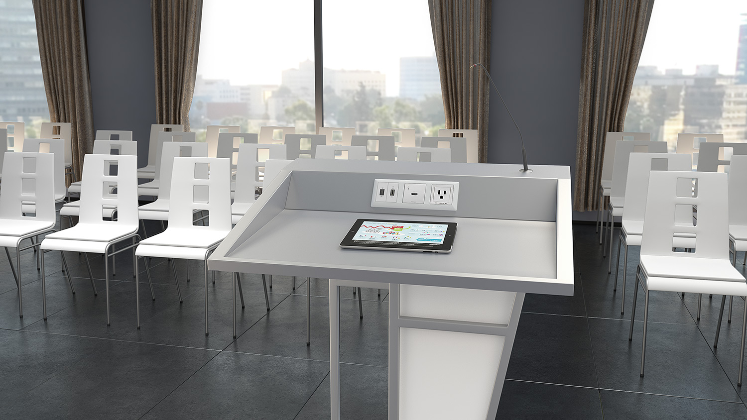 Extron Flex55 modules and mounting products provide a stylish architectural solution that works almost anywhere