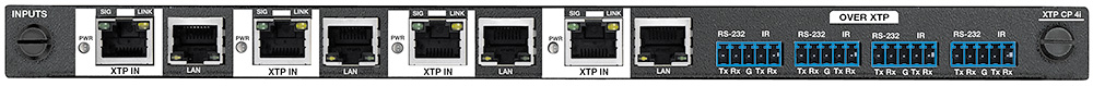 XTP CP 4i<br /><span class="text-error small-text">Extron XTP DTP 24 shielded twisted pair cable is strongly recommended</span>