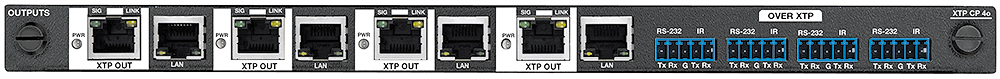 XTP CP 4o<br /><span class="text-error small-text">Extron XTP DTP 24 shielded twisted pair cable is strongly recommended</span>