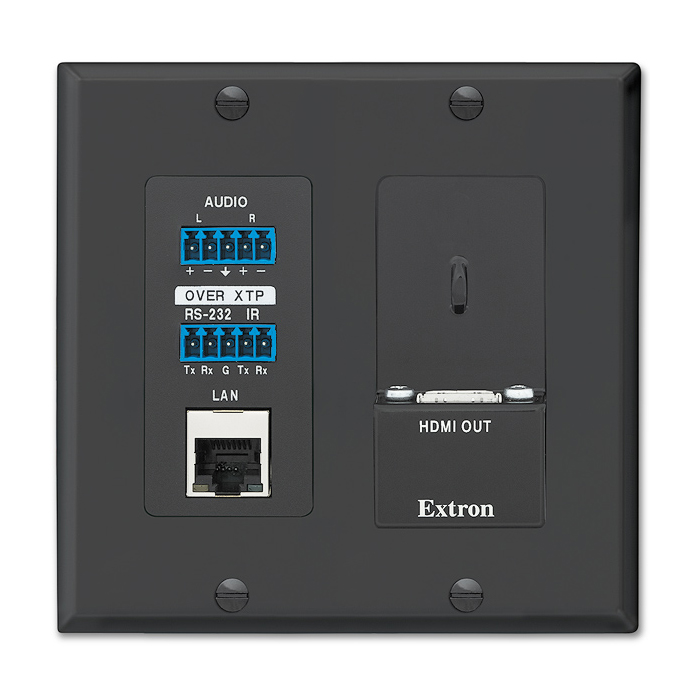 XTP R HWP 201 (Front)<p class="text-error small-text">Extron XTP DTP 24 shielded twisted pair cable is strongly recommended</p>