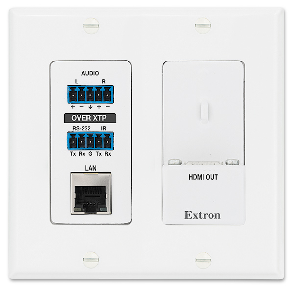 XTP R HWP 201 (Front)<p class="text-error small-text">Extron XTP DTP 24 shielded twisted pair cable is strongly recommended</p>