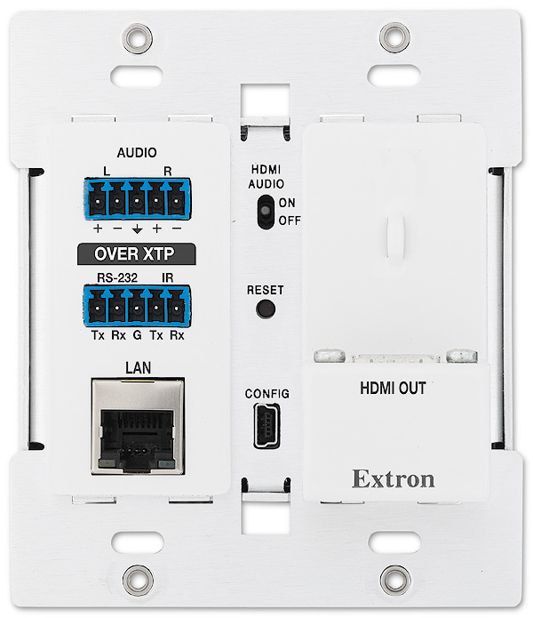 XTP R HWP 201 (Front without plate)<p class="text-error small-text">Extron XTP DTP 24 shielded twisted pair cable is strongly recommended</p>