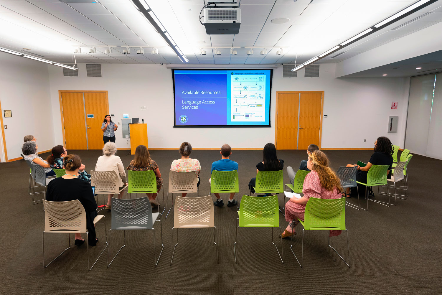 The LEED Silver certified library is designed for high-efficiency and includes enhanced and smart technologies.