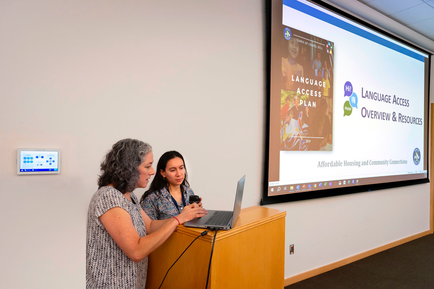 The upgraded meeting rooms at the Chapel Hill Public Library are in heavy use, with rooms booked several months in advance.