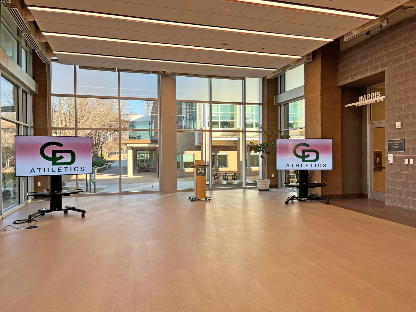 Lobby mobile displays.