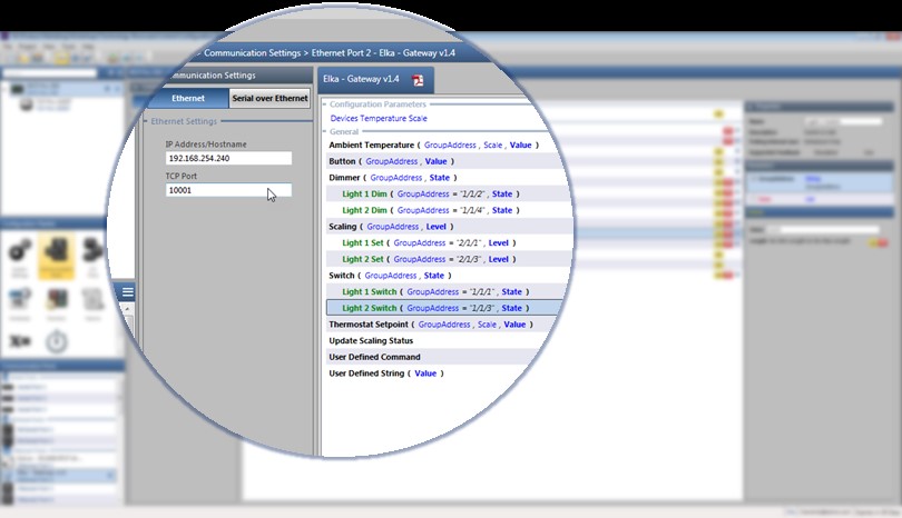 Configure device driver for KNX