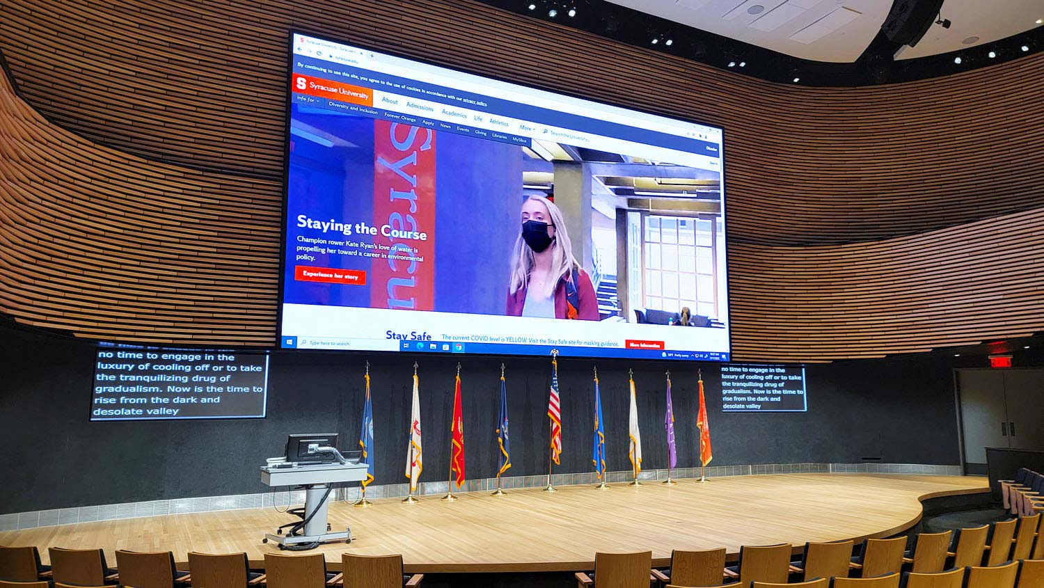 The NVRC, with its K. G. Tan Auditorium, was built to fulfill the need for a large presentation venue in Central New York and to support veterans from all branches of the US military.