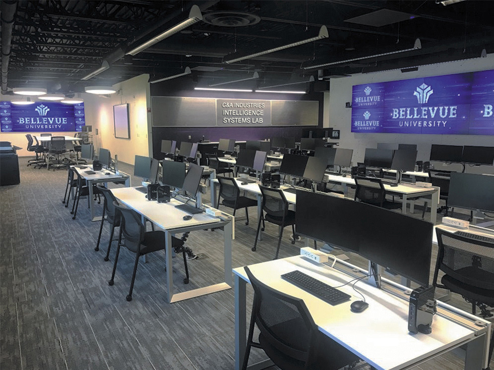 Bellevue University's C&A Industries Intelligence Systems Lab. Photo courtesy of Bellevue University