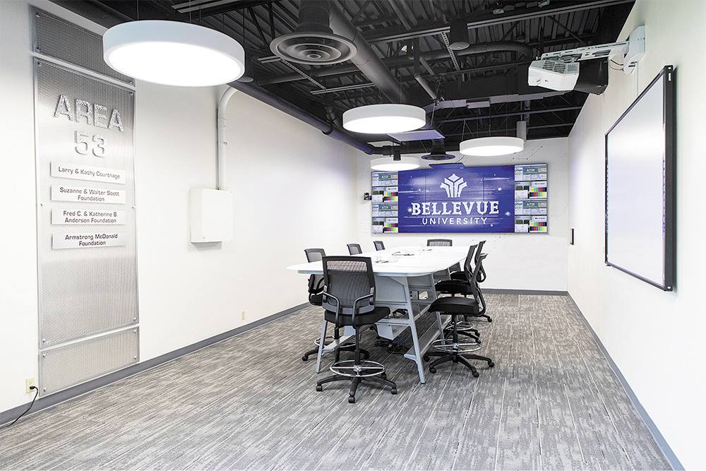 Collaboration space with a 3x2 videowall