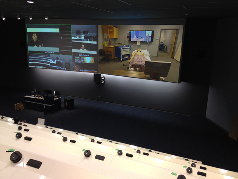 Tying a simulation lab's FOX Matrix system to the distributed medical training system enables content sharing to other labs, lecture halls, and classrooms.