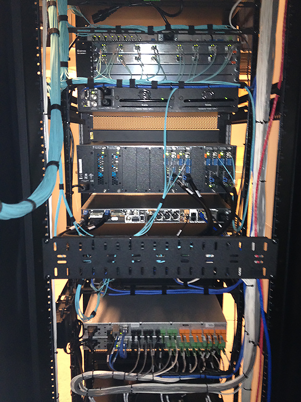 Racks were dressed according to AV industry best practices.