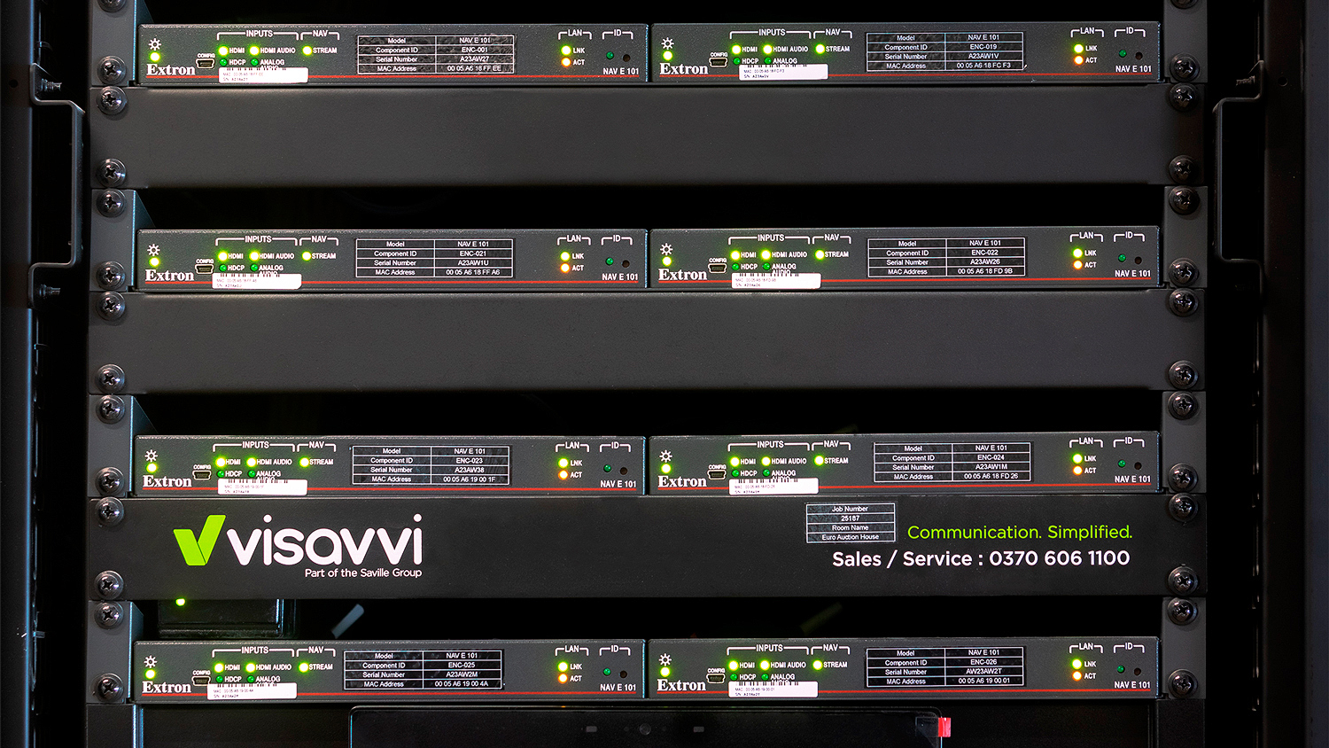 Eight NAV E 101 Pro AV over IP Encoders