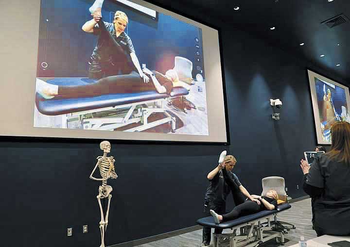 Large-scale projection systems allow students to easily observe demonstrations of diagnostic and practical techniques in a lecture hall.