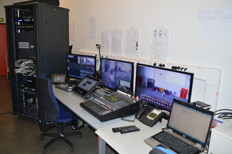 Extron TLP 1000TV shown in a control room