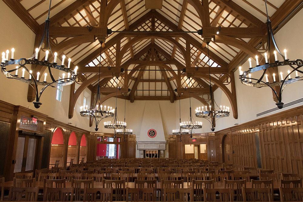 Main Dining Room of the Abbott Dining Hall.