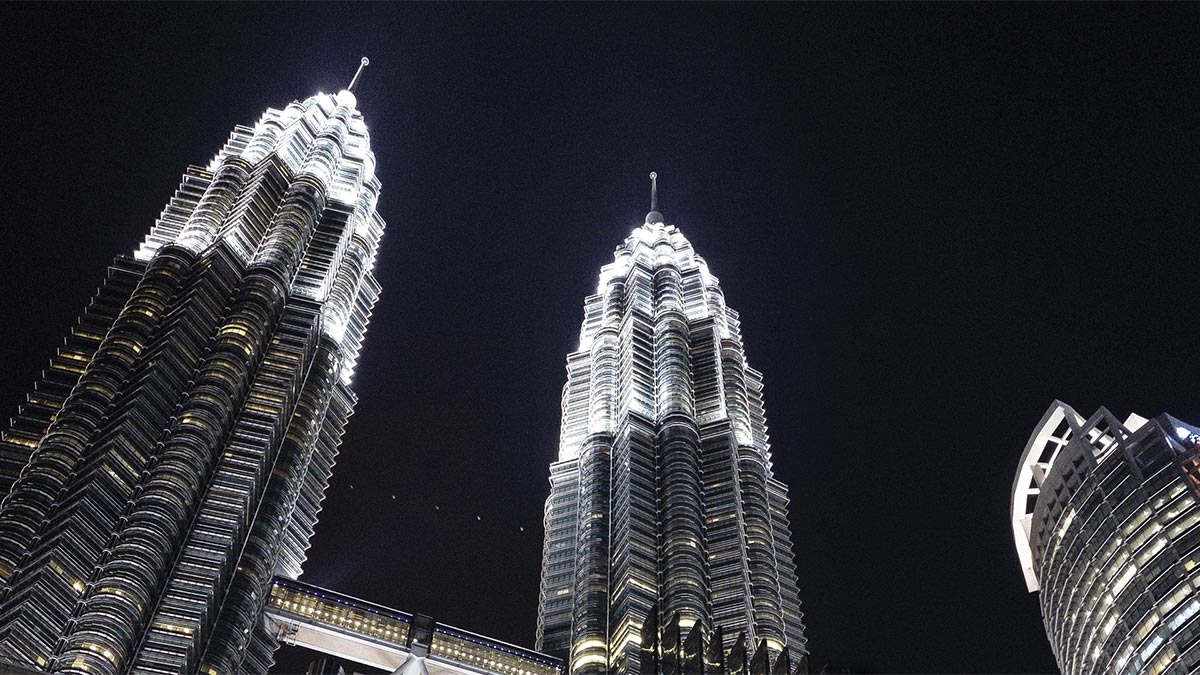 Petronas Twin Towers Headquarters at night