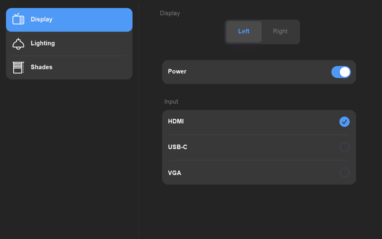 Extron Control Template for Zoom Rooms Controllers - Dark Theme Display