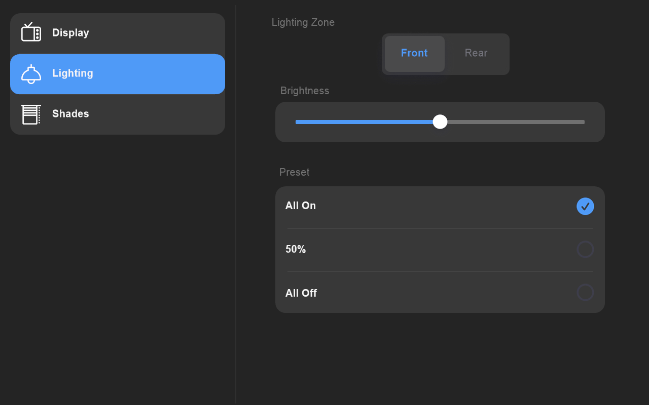 Extron Control Template for Zoom Rooms Controllers - Dark Theme Lighting