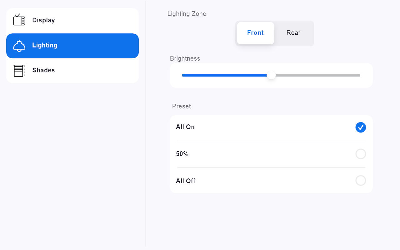 Extron Control Template for Zoom Rooms Controllers - Light Theme Lighting