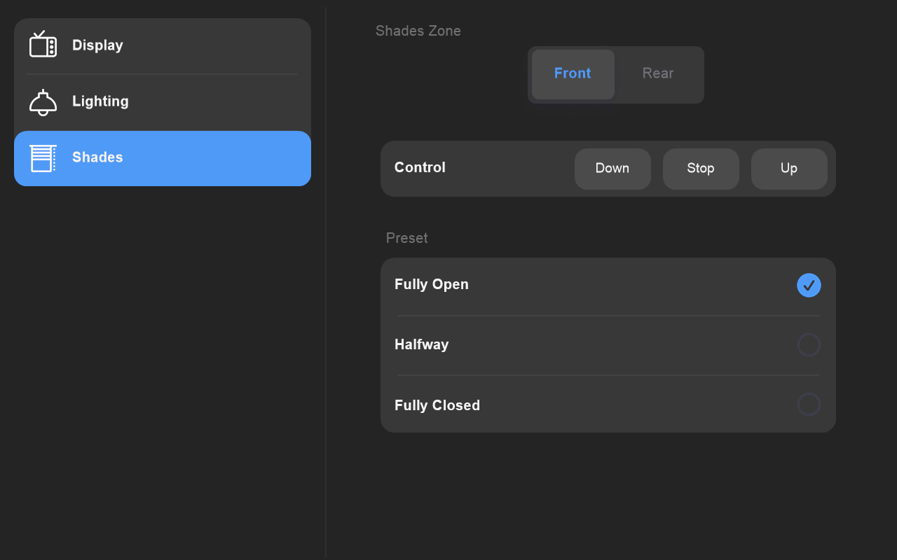 Extron Control Template for Zoom Rooms Controllers - Dark Theme Shades