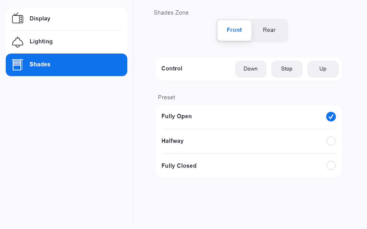 Extron Control Template for Zoom Rooms Controllers - Light Theme Shades