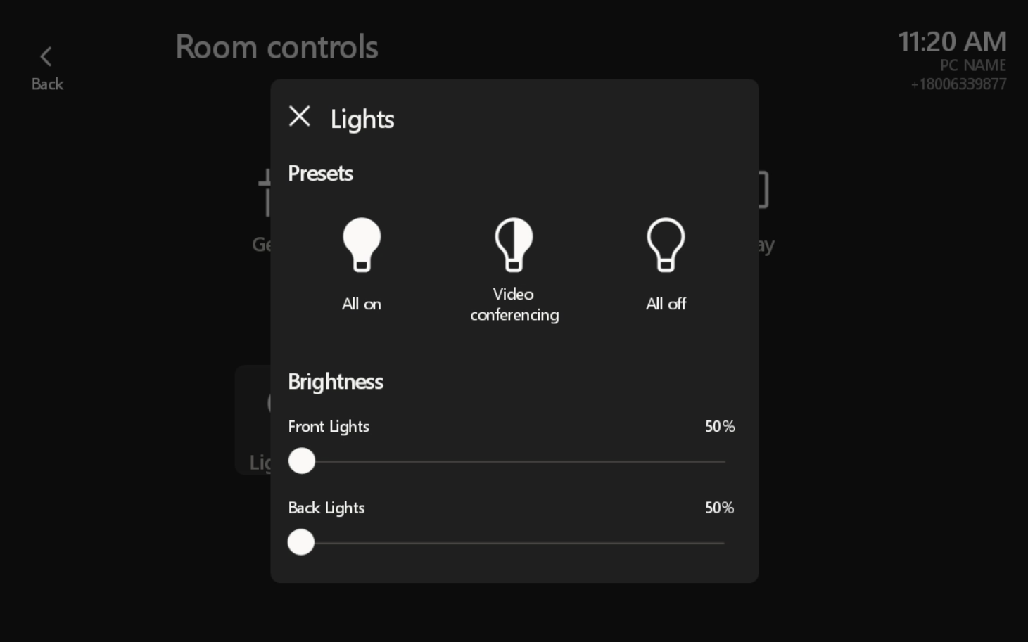 Microsoft Teams Rooms for Poly Touch Controller - Lights