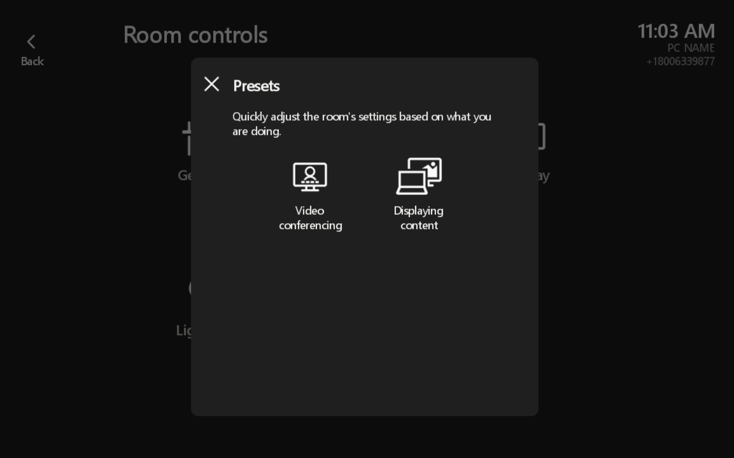 Microsoft Teams Rooms for Poly Touch Controller - Presets