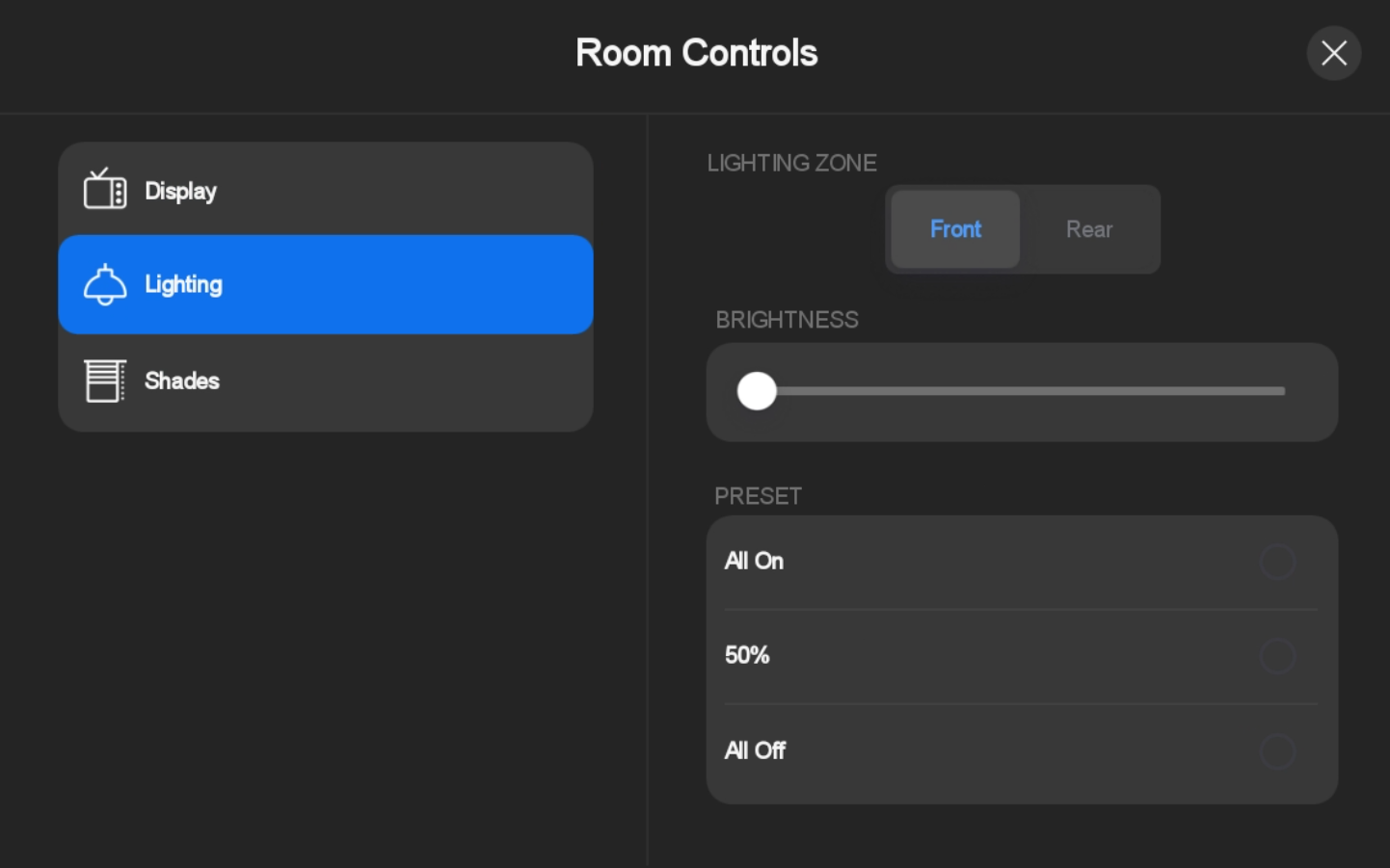 Zoom Rooms for Poly Touch Controller - Dark Theme Lights