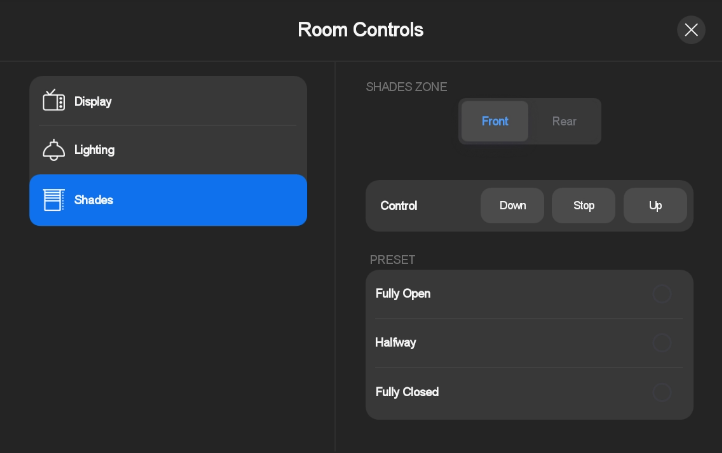 Zoom Rooms for Poly Touch Controller - Dark Theme Shades