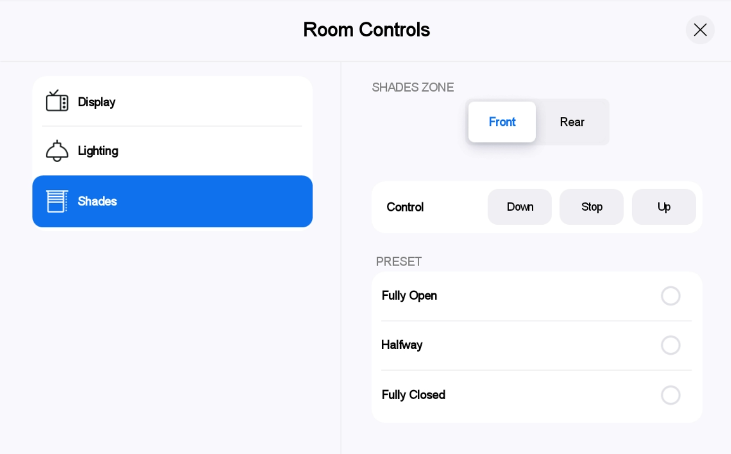 Zoom Rooms for Poly Touch Controller - Light Theme Shades