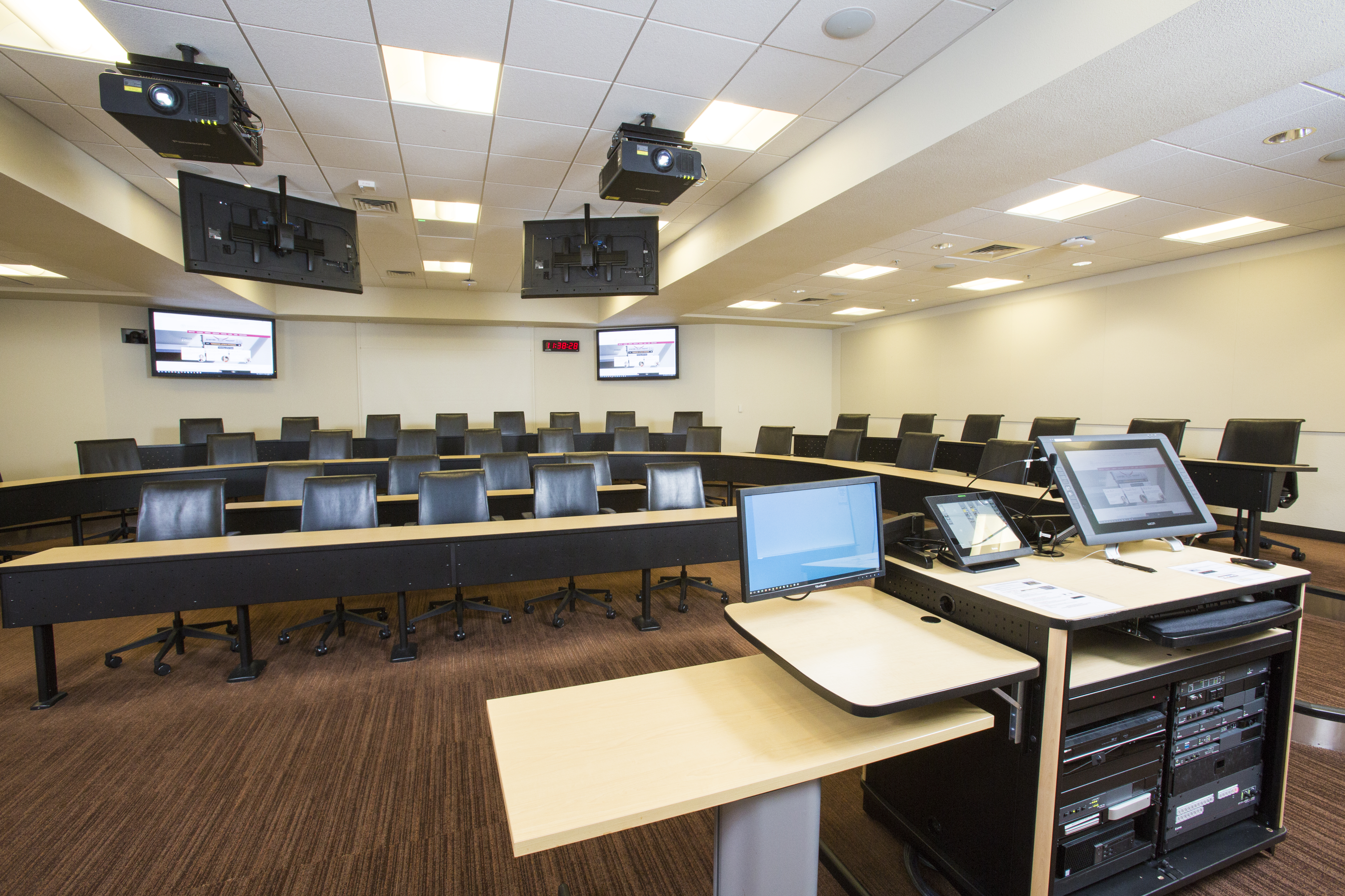 Classroom with multiple AV equipment