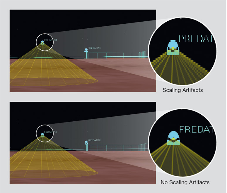 Figure 3-6. High quality scaling maintains critical image details when content is downscaled.