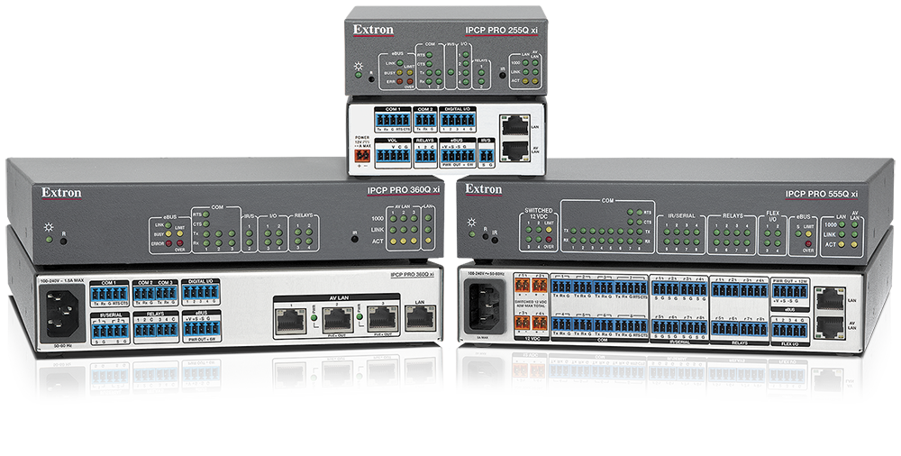 Three Extron processors