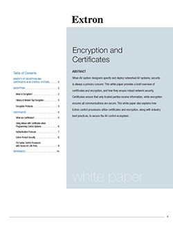 Encryption and Certificates White Paper