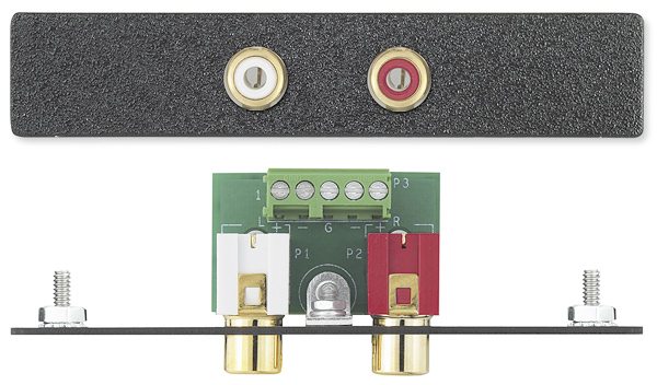 Two RCA Female to Captive Screw Terminal