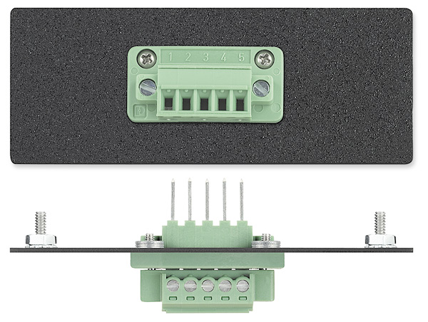 One 3.8 mm 5-pin Captive Screw Terminal Connector