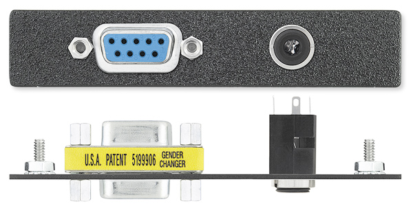 One 9-pin D Female to Female Gender Changer, One 3.5 mm Stereo Mini Jack to Solder Tabs